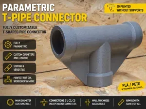 Parametric T-Pipe Connector