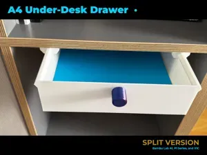 A4 Under-Desk Drawer (Split Version) V2
