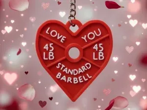 Heart of Iron – 45lb Valentine Plate Keychain