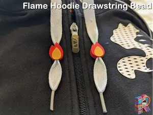 Flame Drawstring Hoodie Bead