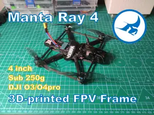 Manta Ray 4 - 3D-printed FPV frame