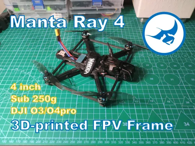Manta Ray 4 - 3D-printed FPV frame