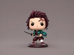 灶门炭治郎握刀-鬼灭之刃动漫周边手办-Funko丰高POP涂色玩具