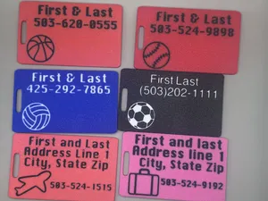 Customizable sport and travel bag tags