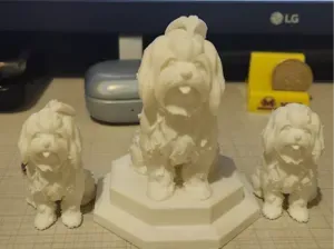 Conjunto Busto e Chaveiros de Shih Tzu Sentado