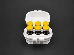 Compact 3ml Peptide vial case snapbox, (6 vials)