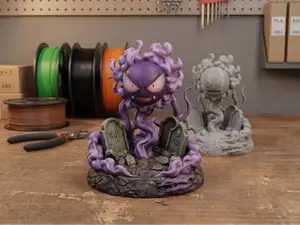 Gastly Spooky Graveyard Diorama