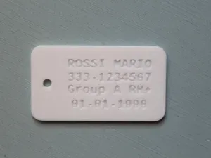 Military Style Tag and ICE Customizable