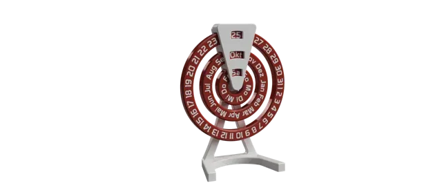With Stand NEW Endloser Kalender - Perpetual Calendar Deutsch - English - Color Changing