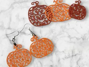 BOHO Pumpkin Earrings Filagree 4 different sizes