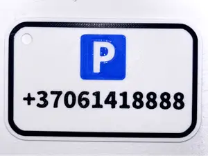 Car Phone Number Card