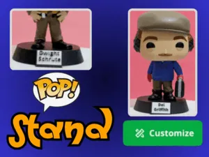Funko Pop Stand With Name Plate - Customizable