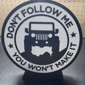 Jeep - Don't Follow Me - LED Light Box