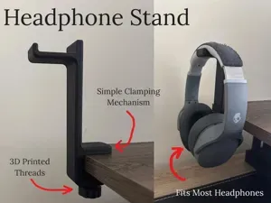 Desk Clamp Headphone Stand