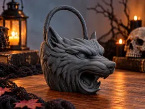 Werewolf Halloween Candy Basket