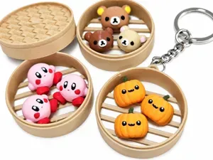 Pumpkin Bun Fidget Keychain (Dim Sum)