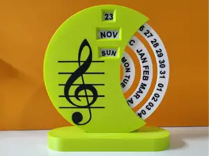 perpetual calendar with treble clef