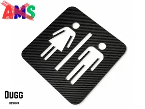 Men & Women Restroom Sign – 8x8 Door Sign