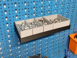 Gridfinity Wall Shelf, Perforated Panel, 10 Sizes