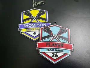 Customizable Lacrosse Bag Tag / Keychain