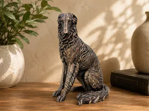 Borzoi Sitting Dog Figurine