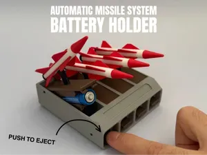 Automatic missle system - battery holder