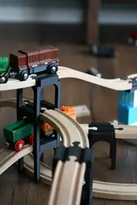 Wooden Train Stackable Riser/Support (Brio / Ikea)