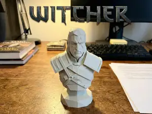 Low-Poly Witcher Bust: Geralt of Rivia