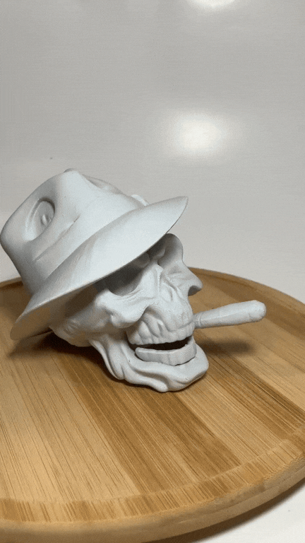 Skull with Hat & Smoking