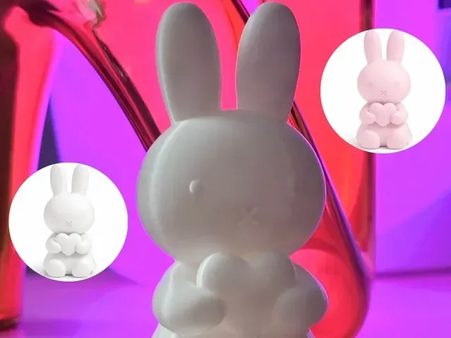 Minimalist bunny figurine - Valentine's Day Gift