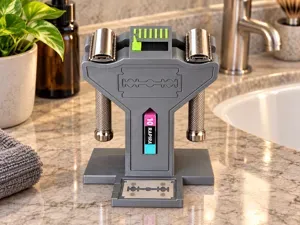 Dual Safety Razor Stand with Shave Counter
