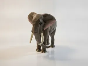 Low Poly Elephant Animal Figure