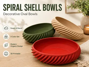 Spiral Shell Bowls – Dekorative ovale Schalen