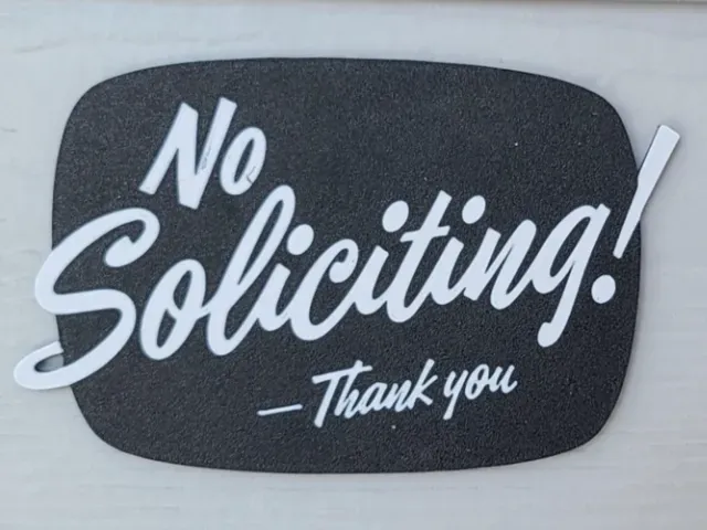 No Soliciting Sign Retro Modern Style Quick Print