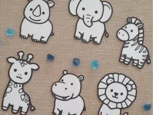 Kit Pintura Infantil. A Savana. Fácil impressão