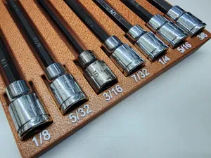 3/8" Drive SAE Long-Reach Hex Sockets GRIDFINITY