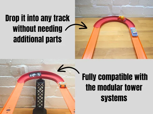 180 Degree Curve Toy Car Race Track 1:64 Diecast — Image 3 of 5