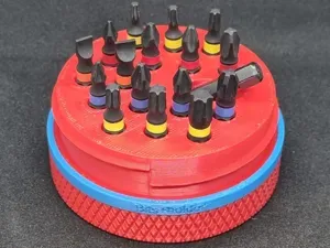 Screwdriver bits + holder screw lid storage box