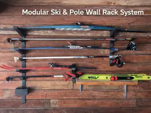 Modular Ski and Pole Wall Rack System