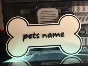 PET NAME DOG BONE SIGN - FULLY EDITABLE