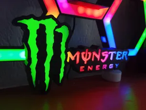 Monster Energy – LED Illuminated Logo 3D Printing