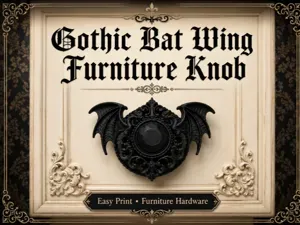 Gothic Bat Wing Furniture Knob Cabinet Hardware