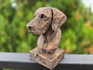 WEIMARANER LOW POLY BUST