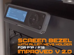 Screen Bezel with Allen keys holder V2 for P1P/P1S