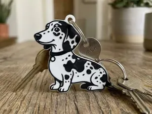 Spotted Dachshund Keychain. Your Printing Friend!