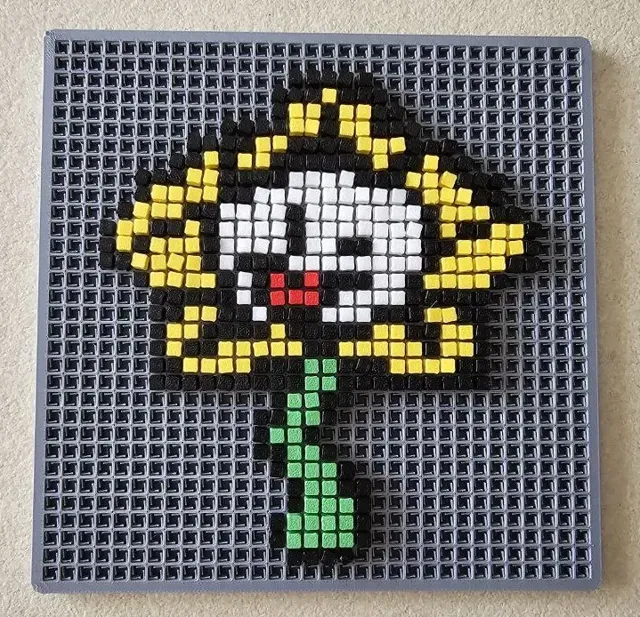 Flowey Pixel Art Puzzle Toy – 3D Printable Fan Art — Фото 3 из 5