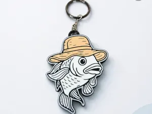 fisherman fish keychain
