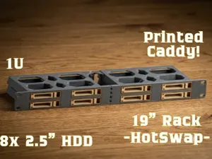 19" Rack 1U 8x 2,5" Caddy HDD Module hot swap