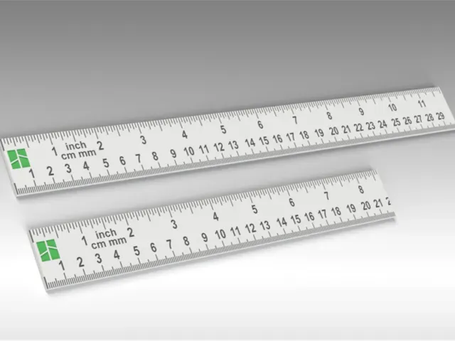 Dual Unit Ruler Metric and Inch 220mm and 300mm LG
