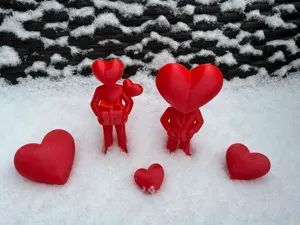 Valentine's Day heart figures in love
